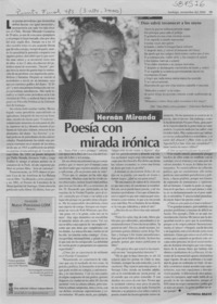 Poesía con miranda irónica  [artículo] Patricia Bravo