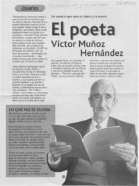El poeta Víctor Muñoz Hernández  [artículo]