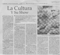La cultura y su show  [artículo] Carolina Andonie Dracos