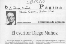 El escritor Diego Muñoz