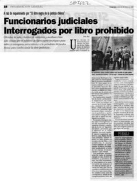 Funcionarios judiciales interrogados por libro prohibido