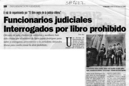 Funcionarios judiciales interrogados por libro prohibido