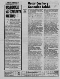 Oscar Castro y González Labbé  [artículo] Matías Rafide