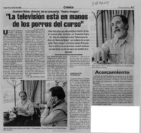 "La televisión está en manos de los porros del curso"  [artículo] Loreto Larenas M.