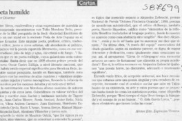 "Lucila que hablo a rio, montaña y cañaveral, en lunas de la locura recibió reino de verdad"  [artículo] Pedro Marambio