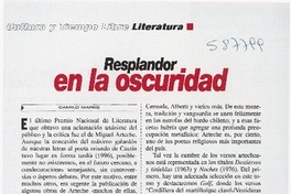 Resplandor en la oscuridad  [artículo] Camilo Marks