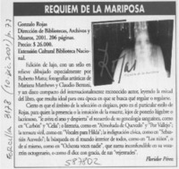 Réquiem de la mariposa  [artículo] Floridor Pérez