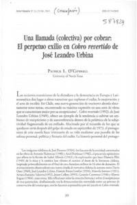 Una llamada (colectiva) por cobrar, el perpetuo exilio en Cobro revertido de José Leandro Urbina