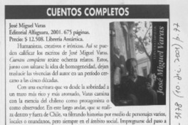 Cuentos completos  [artículo] María Rosa Verdejo