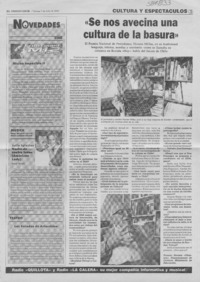 "Se nos avecina una cultura de la basura"  [artículo]