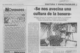 "Se nos avecina una cultura de la basura"  [artículo]