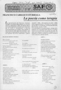La Poesía como terapia  [artículo]