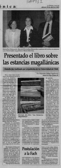 Presentado el libro sobre estancias magallánicas  [artículo] Alejandra Zúniga Sepúlveda