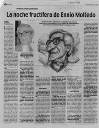 La noche fructífera de Ennio Moltedo  [artículo] Piero Castagneto