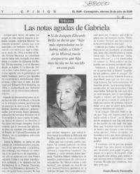 La secretaria Doris Dana llega con objetos de la Mistral a Chile  [artículo]