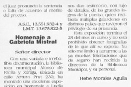 Gabriela, la más secreta  [artículo] Zulema Retamal R.