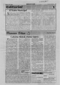 Gabriela Mistral, eterna viajera  [artículo] Olga Lolas Nazrala