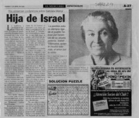 Hija de Israel  [artículo]