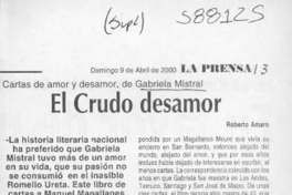 Natalicio de Gabriela Mistral  [artículo] Marino Muñoz Lagos