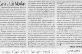 Carta a Luis Moulian