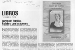 Lazos de familia, relatos con imágenes  [artículo] Rodrigo Pinto
