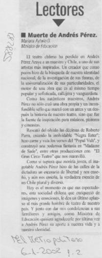 Despedida a Andrés Pérez