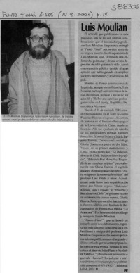 Luis Moulian  [artículo] P. F.