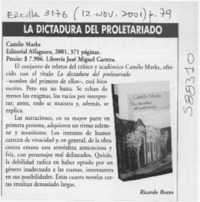 La dictadura del proletariado  [artículo] Ricardo Bravo