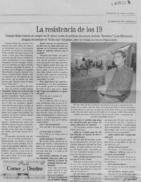 La resistencia de los 19  [artículo] J. P. Dardel