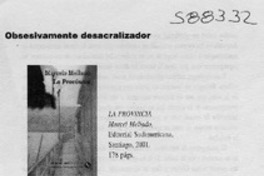 Obsesivamente desacralizador  [artículo] Ramiro Rivas