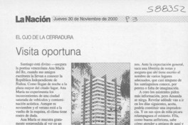 Visita oportuna  [artículo] Walter Garib