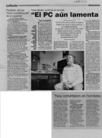 "El PC aún lamenta la caída del muro"  [artículo] Roberto Amaro