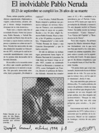 El inolvidable Pablo Neruda  [artículo]