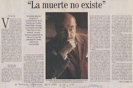 "La muerte no existe"  [artículo] Sara Vial