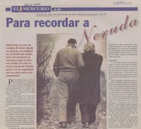 Para recordar a Neruda  [artículo]