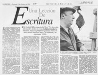 Una lección de escritura  [artículo]