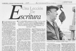 Una lección de escritura  [artículo]