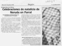 Celebraciones de natalicio de Neruda en Parral  [artículo]