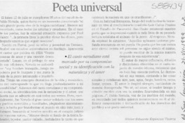 Poeta universal  [artículo] Héctor Eduardo Espinoza Viveros
