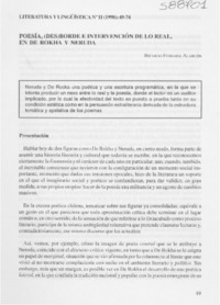 Poesía, (des)borde e intervención de lo real, en De Rokha y Neruda  [artículo] Ricardo Ferrada Alarcón