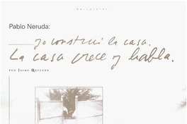 Yo construí la casa, la casa crece y habla