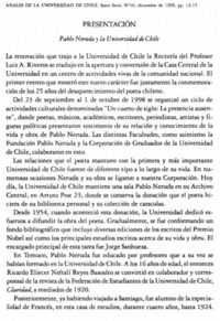 Pablo Neruda y la Universidad de Chile