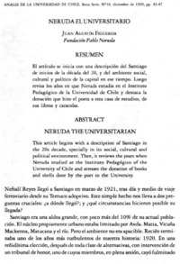 Neruda el universitario