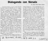 Dialogando con Neruda