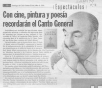 Con cine, pintura y poesía recordarán el Canto General  [artículo]