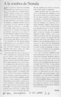 A la sombra de Neruda  [artículo] R. G. G.