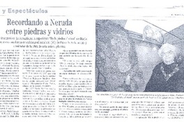 Recordando a Neruda entre piedras y vidrios