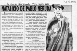 Natalicio de Pablo Neruda