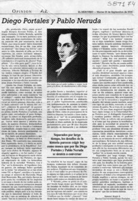 Diego Portales y Pablo Neruda