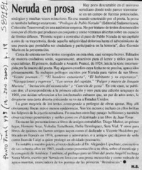 Neruda en prosa
